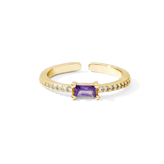 Purple Pave Adj Ring