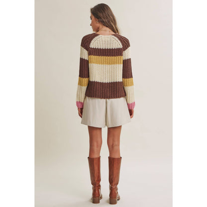 Fall Stripe Chunky Cardigan