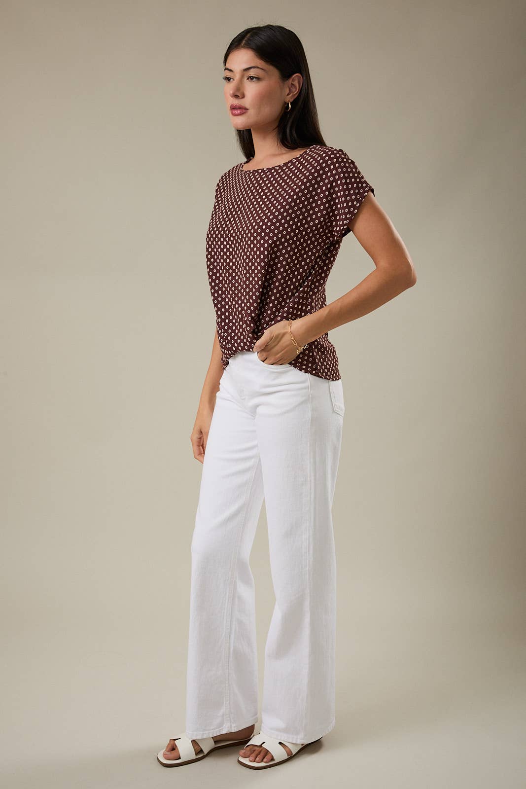 Brandi Brown Side Knot Blouse