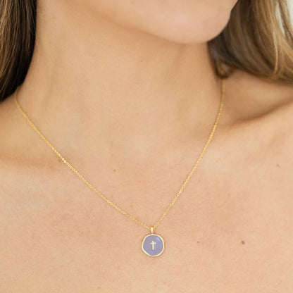 Minimal Cross Medallion Necklace