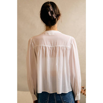 White Lace Button Up
