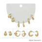 Water Resistant Set of Three Hoop Earrings