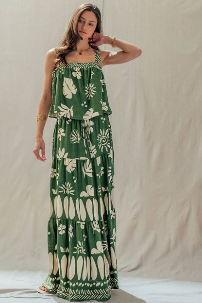 Tropical Print Maxi 2-Piece Set