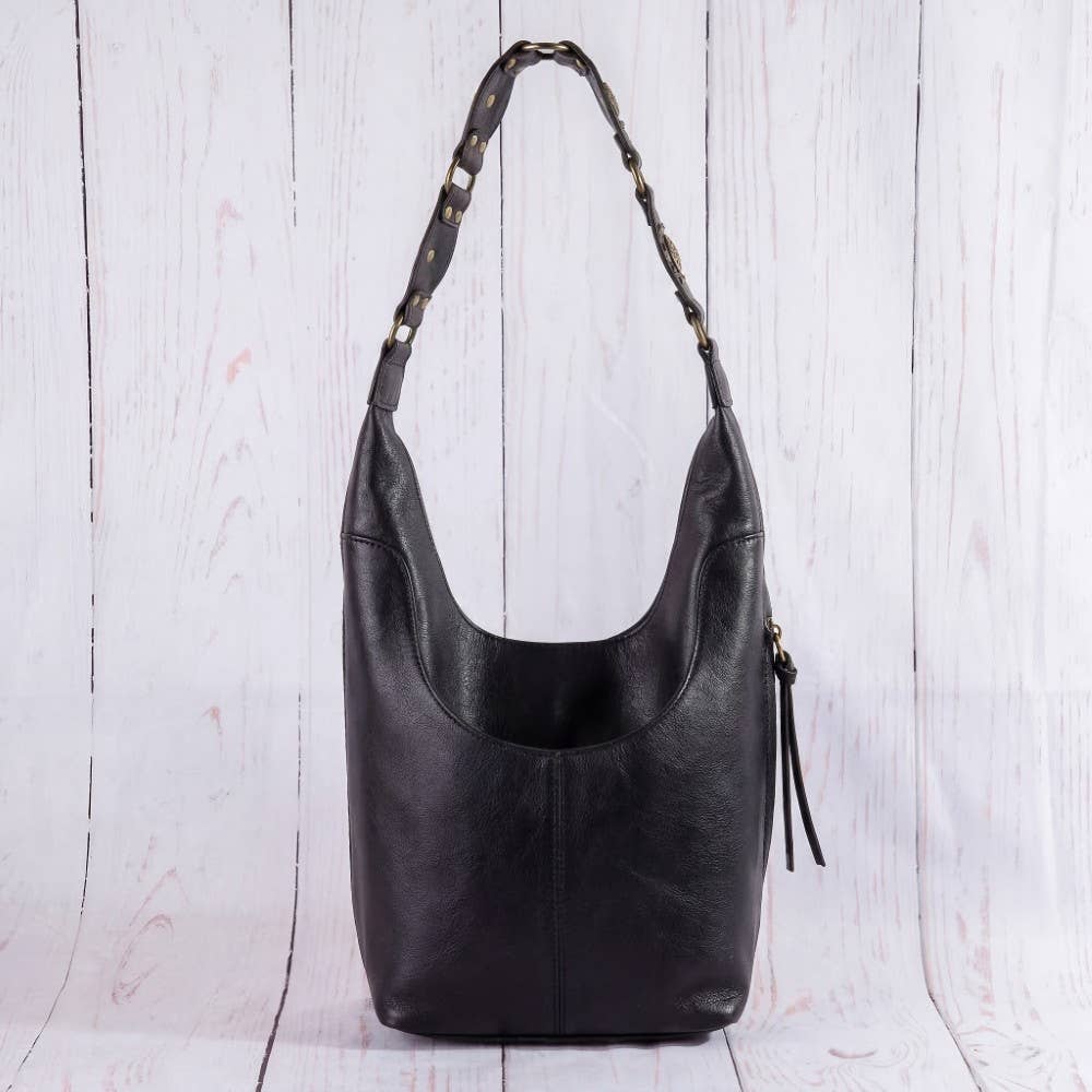 Faux Leather Hobo Bag
