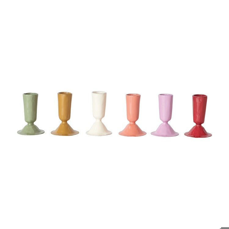 Short Enameled Taper Holder