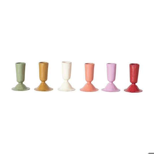 Short Enameled Taper Holder