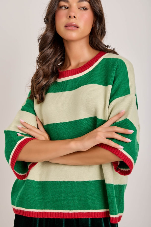 Merry Wide Stripe Sweater