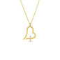 Free Form Heart With Cross Pendant Necklace