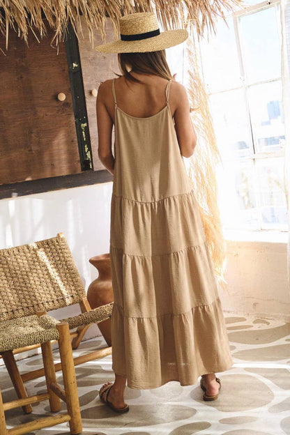 Elaina Sleeveless Tiered Cami Dress