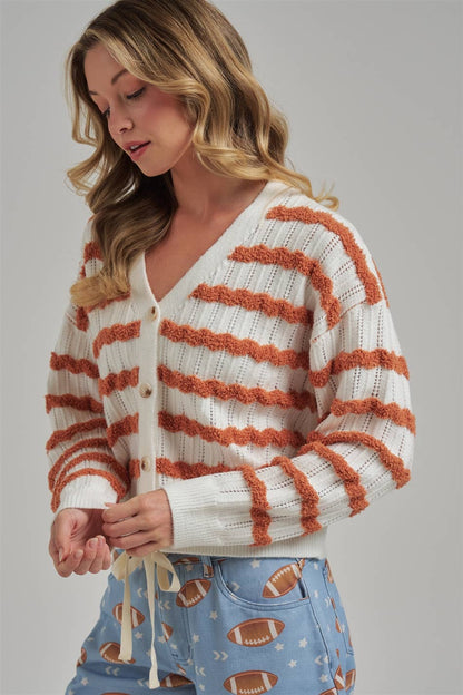 Wavy Stripe Cardigan