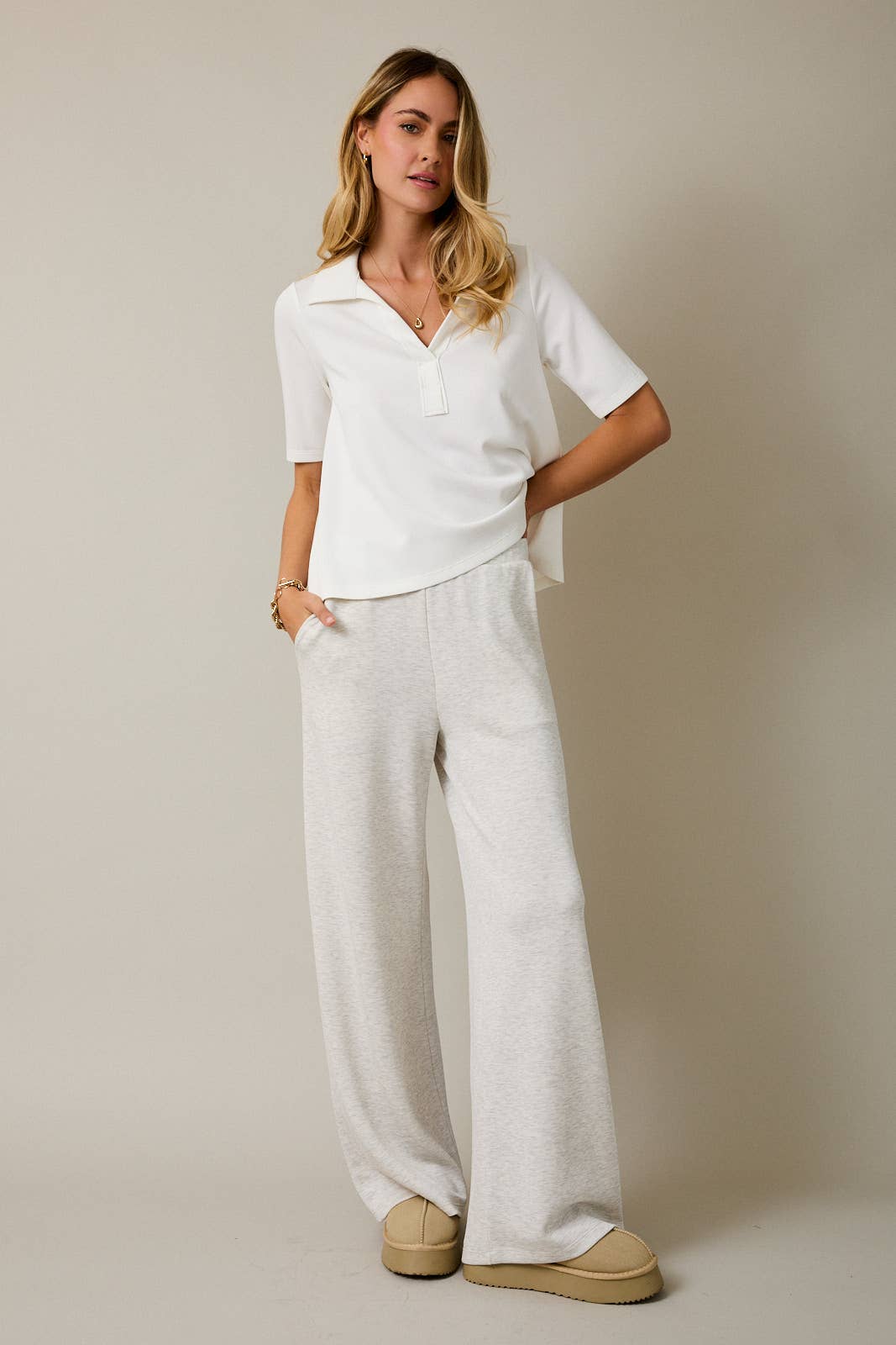 Jessie Modal Polo Tunic Top