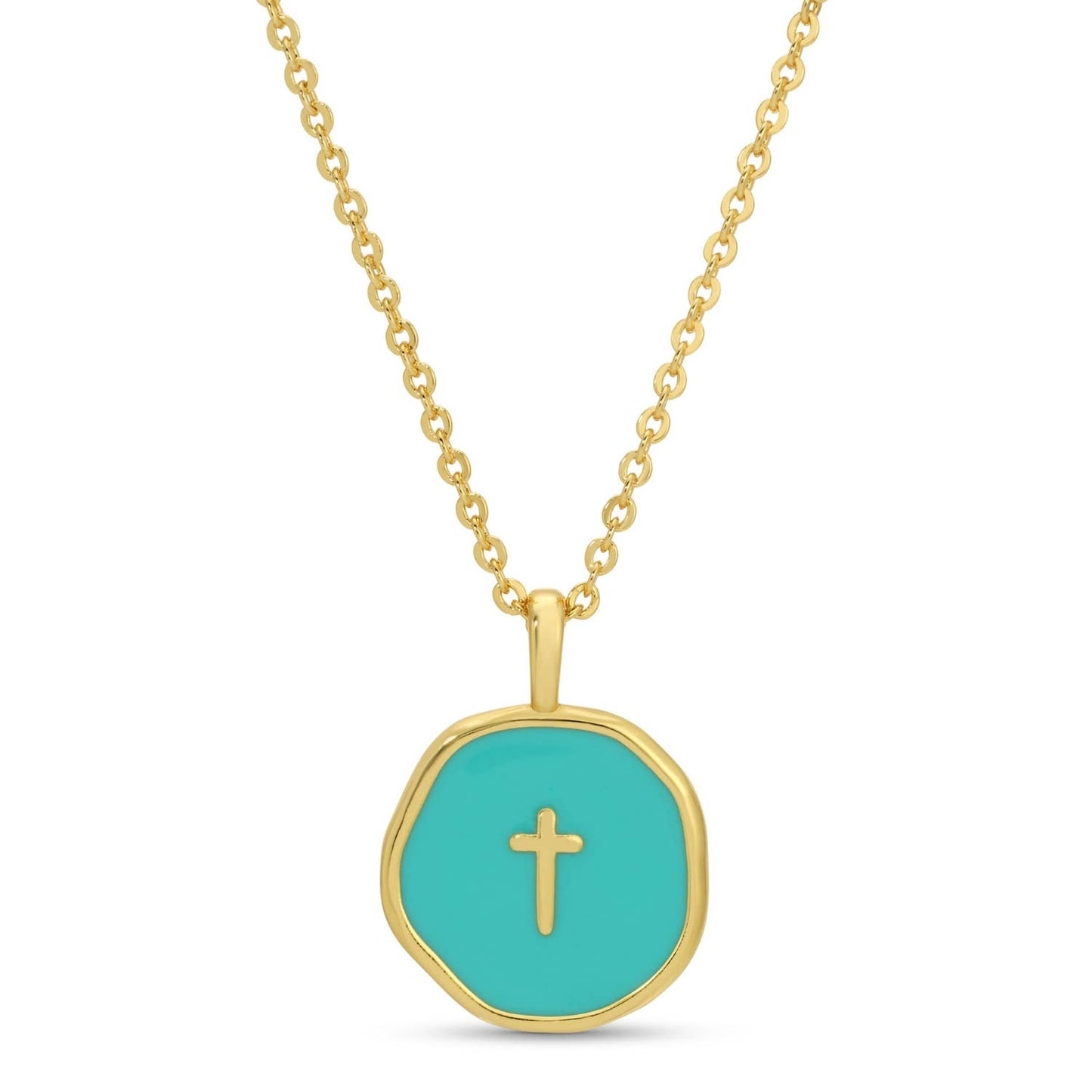 Minimal Cross Medallion Necklace