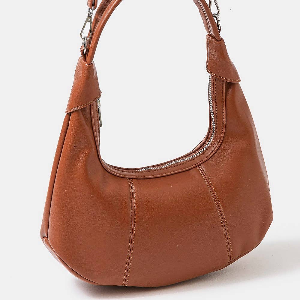 Faux Leather Round Bag