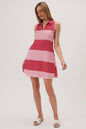 Cameron Collared V-Neck Stripe Dress
