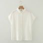White Muslin Button-Down Blouse