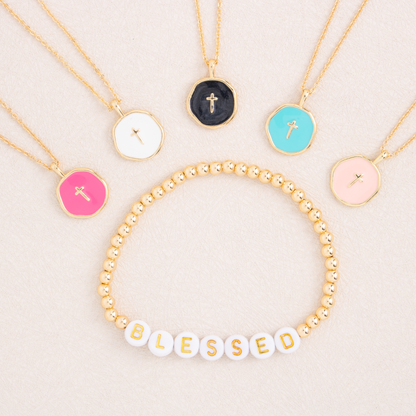 Minimal Cross Medallion Necklace