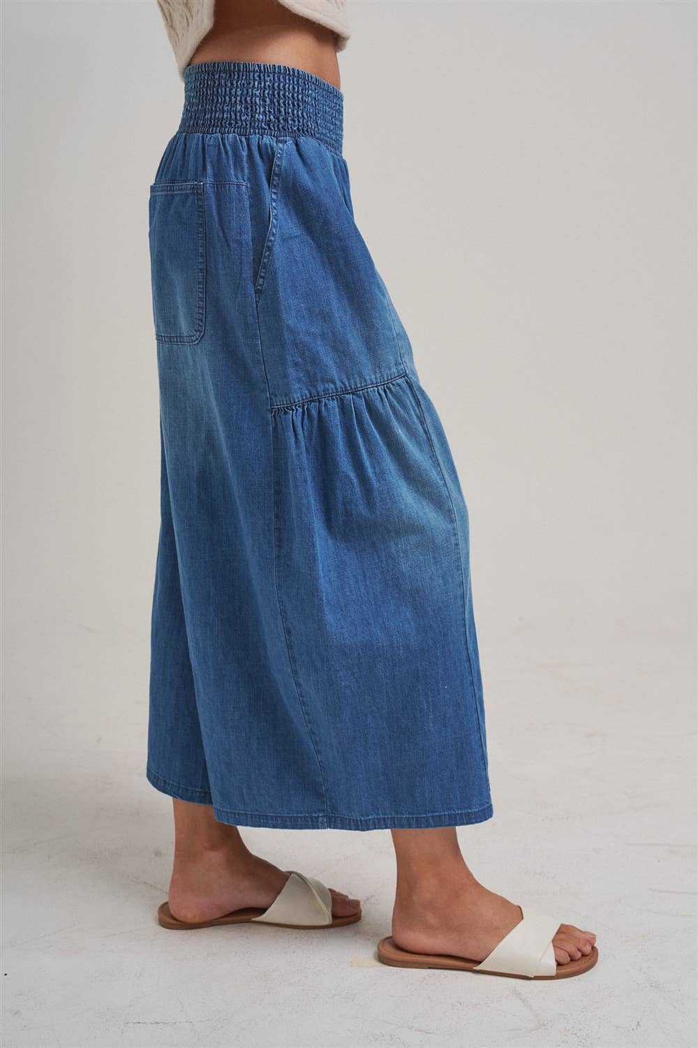 Rio Relaxed Wide Leg Denim Pants