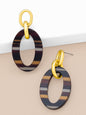 Resin Striped Drop Earring