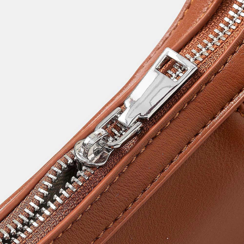 Faux Leather Round Bag