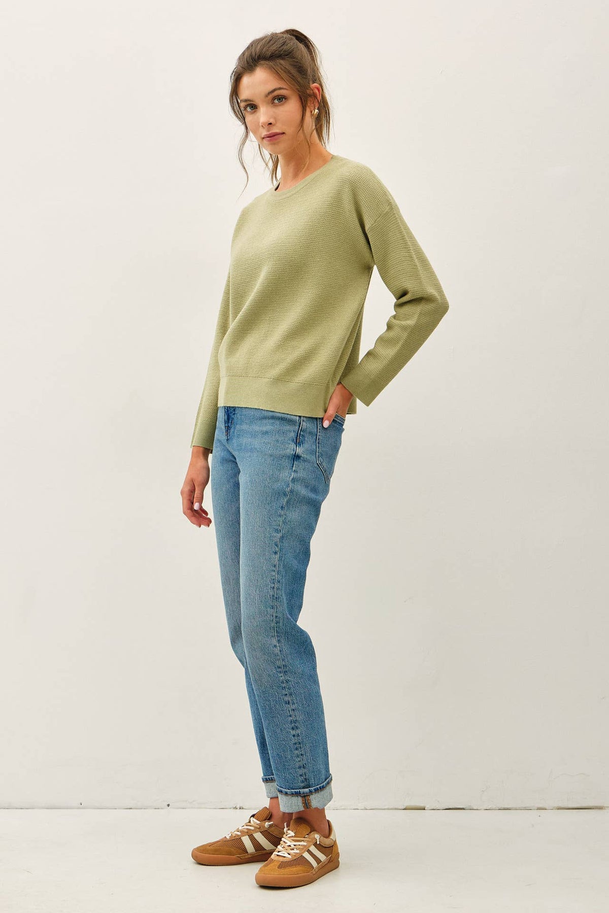 Rice Knit Sweater in Sage