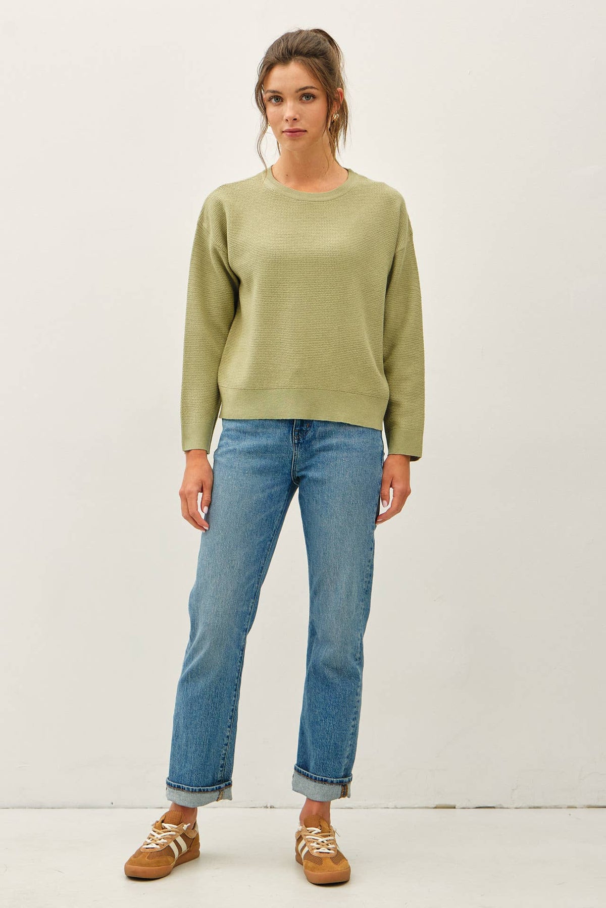 Rice Knit Sweater in Sage
