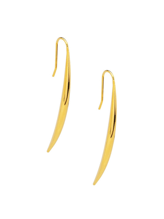 Spindle Drop Gold Earring