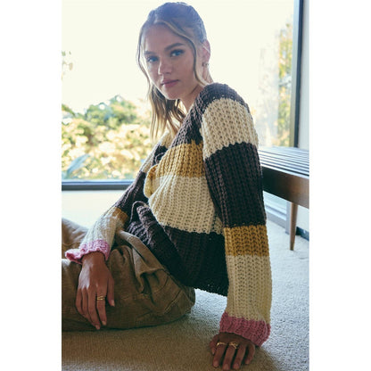 Fall Stripe Chunky Cardigan