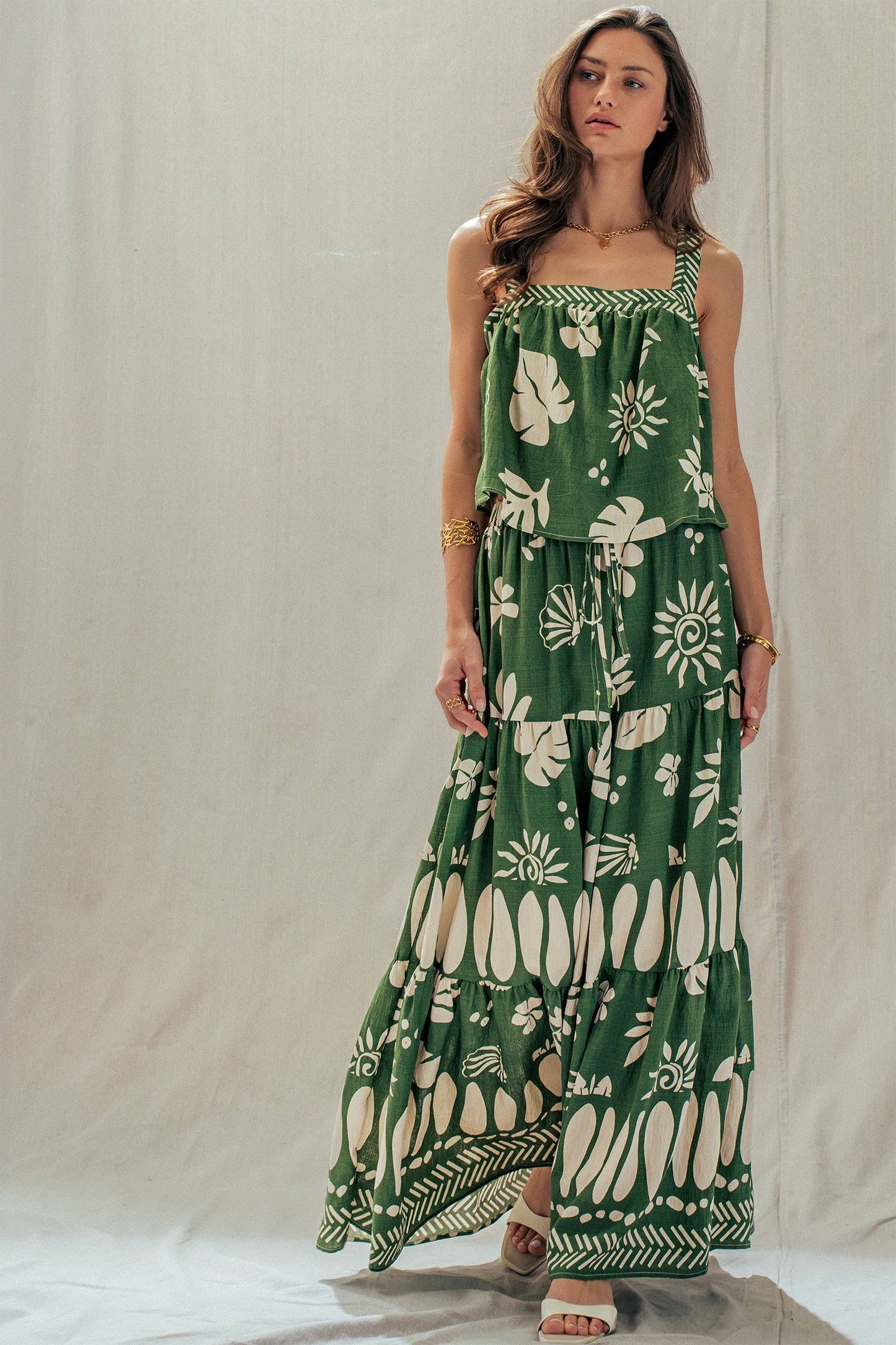 Tropical Print Maxi 2-Piece Set