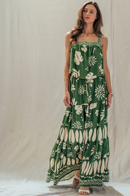 Tropical Print Maxi 2-Piece Set