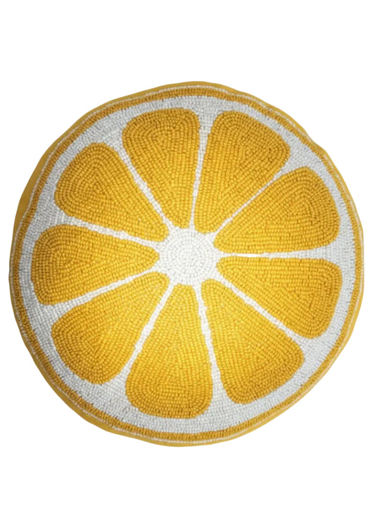 Beaded Lemon Pillow
