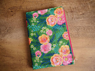 A green and pink floral journal unique Valentine's Day gift